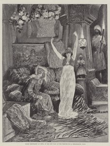 Sarah Bernhardt som Izeyl, i det nye skuespillet ved Theatre de la Renaissance, Paris
